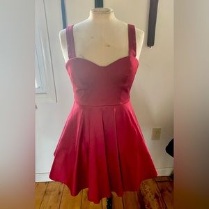 Red Satin Tulle-lined Party Dress - Small - Dance Wedding Formal Summer